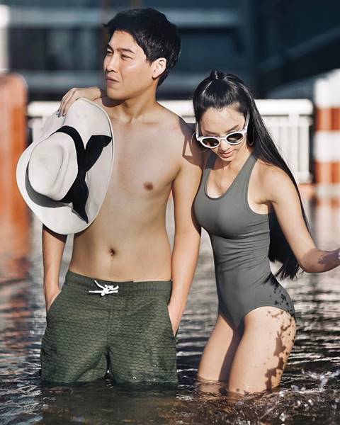 เบเบ้ ควงสามีโชว์หุ่นในชุดว่ายน้ำ แซ่บแบบแพ็คคู่ อู้หู... เด็ดมาก !!