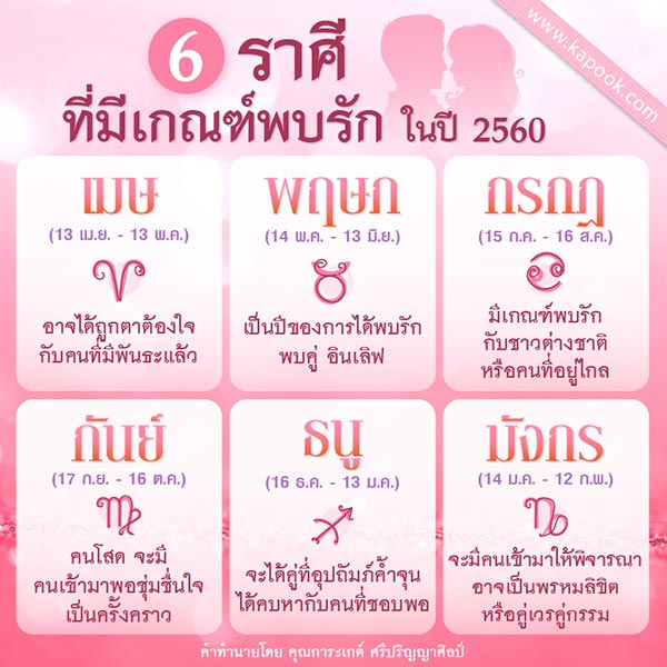 ดูดวงความรัก 2560