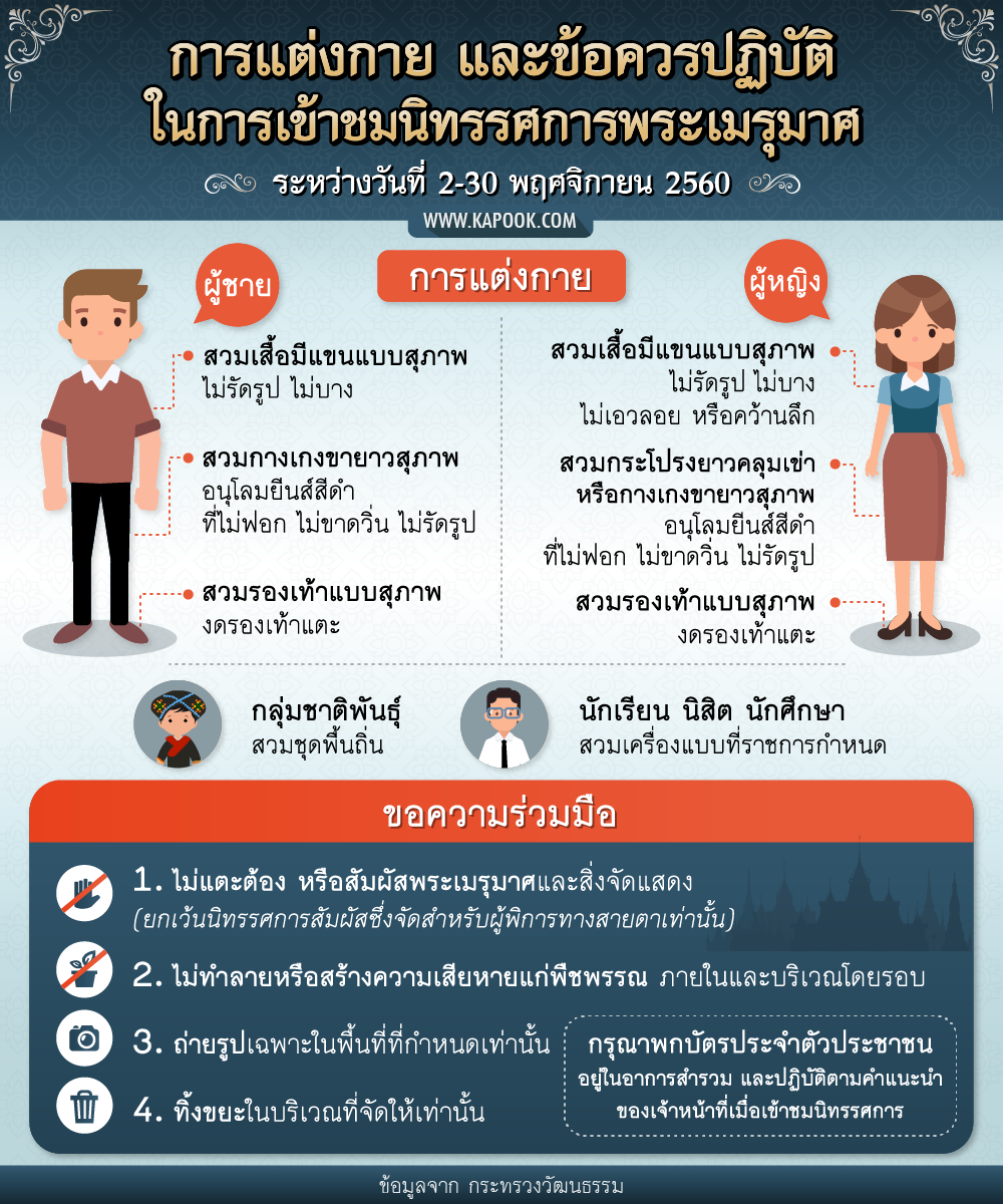 การแต่งกาย เข้าชมพระเมรุมาศ