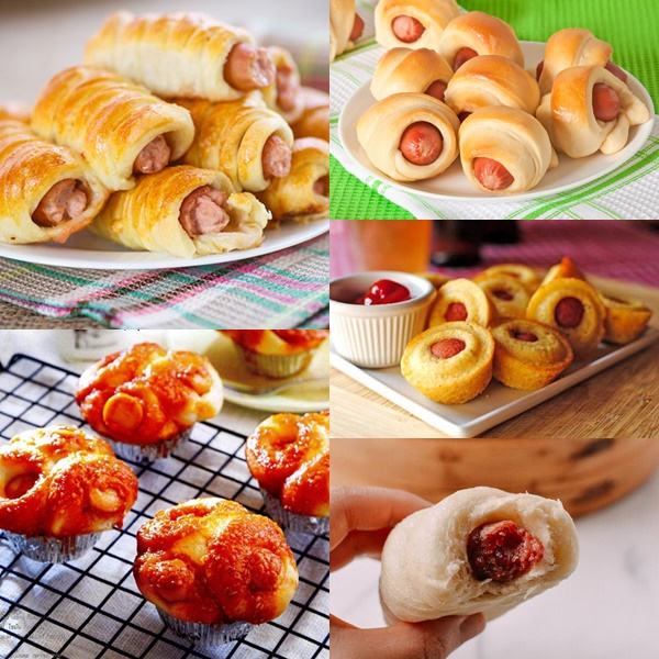 5 สูตรขนมปังไส้กรอก