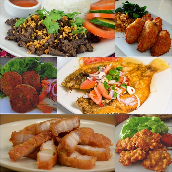 สูตรกับข้าวเมนูทอด