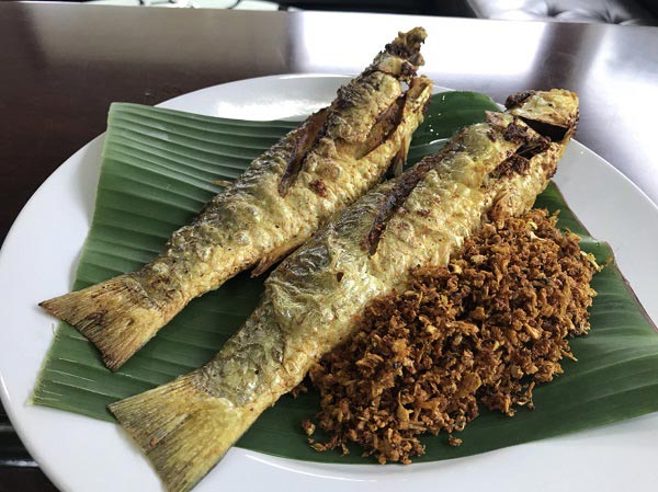 ปลากระบอกทอดขมิ้น