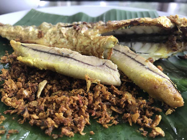 ปลากระบอกทอดขมิ้น