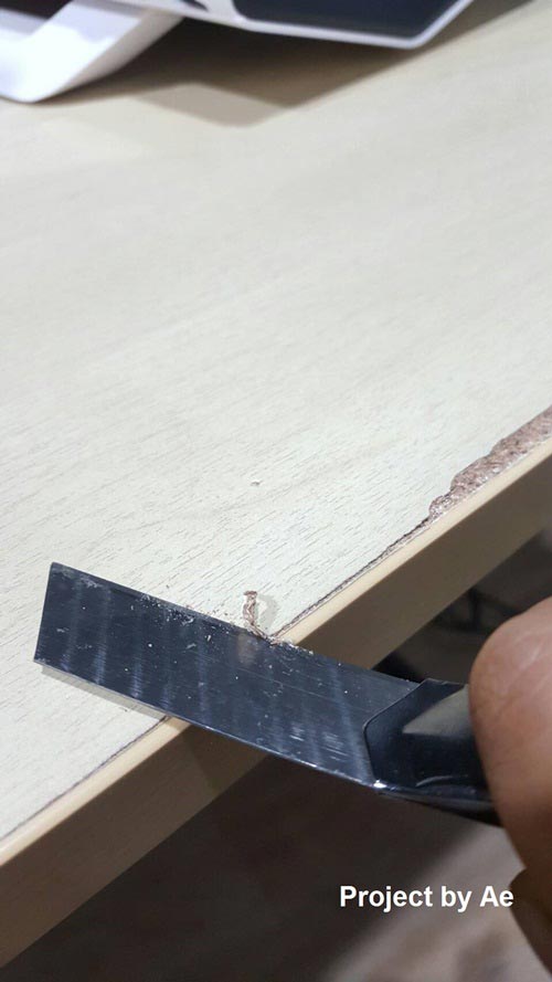 วิธีแก้ไขโต๊ะไม้อัดพองตัว