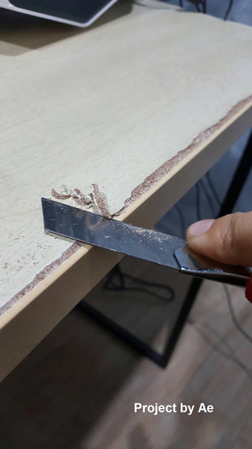 วิธีแก้ไขโต๊ะไม้อัดพองตัว