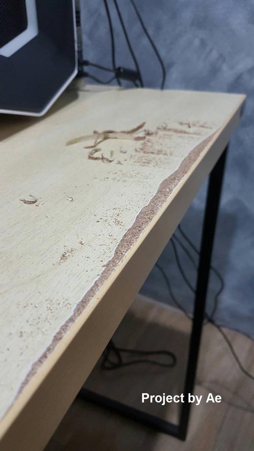 วิธีแก้ไขโต๊ะไม้อัดพองตัว