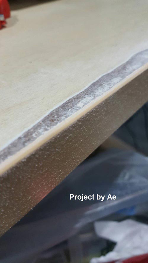 วิธีแก้ไขโต๊ะไม้อัดพองตัว