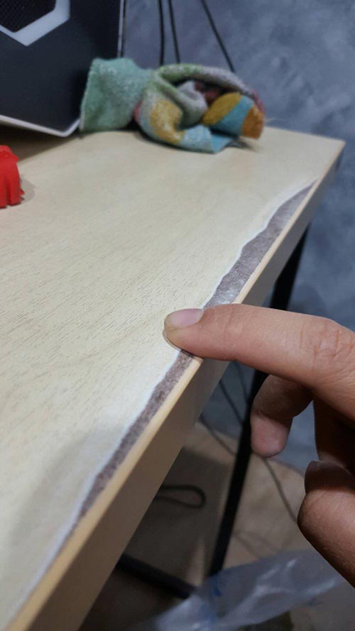 วิธีแก้ไขโต๊ะไม้อัดพองตัว