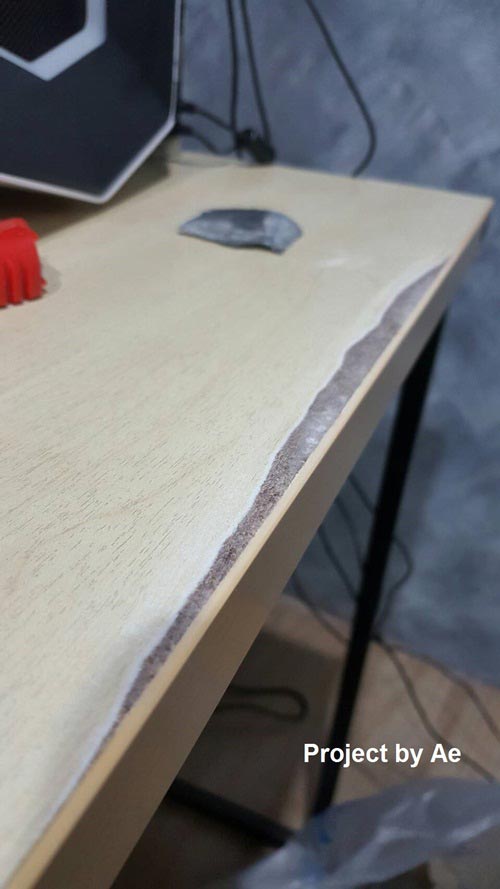 วิธีแก้ไขโต๊ะไม้อัดพองตัว