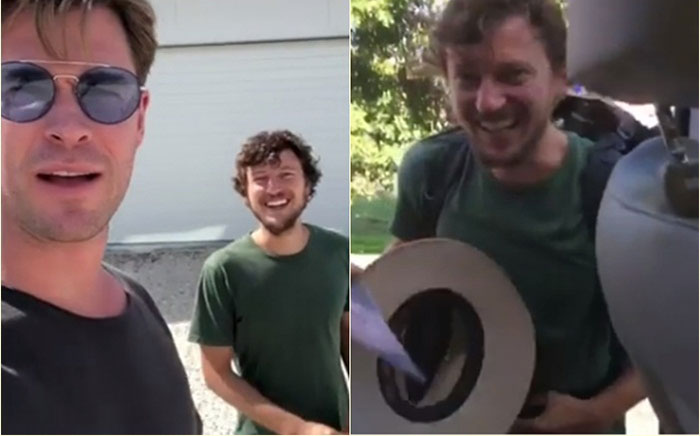 คริส เฮมส์เวิร์ธ จอดรับหนุ่มโบกรถ แถมพานั่ง ฮ. ไปส่งถึงที่