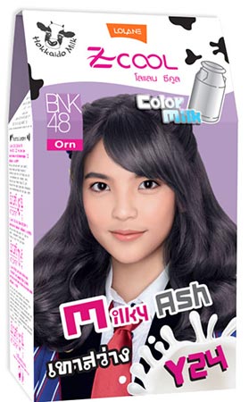 สีผมน้ำตาลประกายเทา