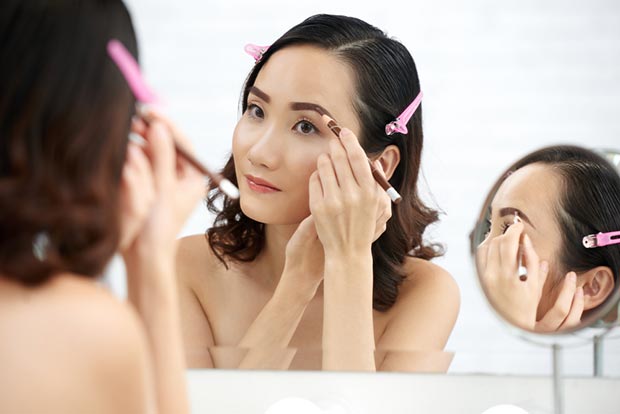 วิธีเขียนคิ้ว