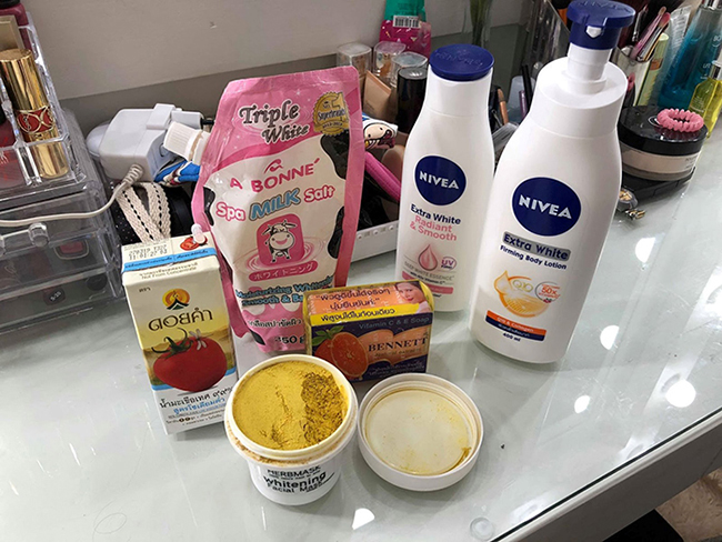 What Amm used to whiten her skin What Amm used to whiten her skin