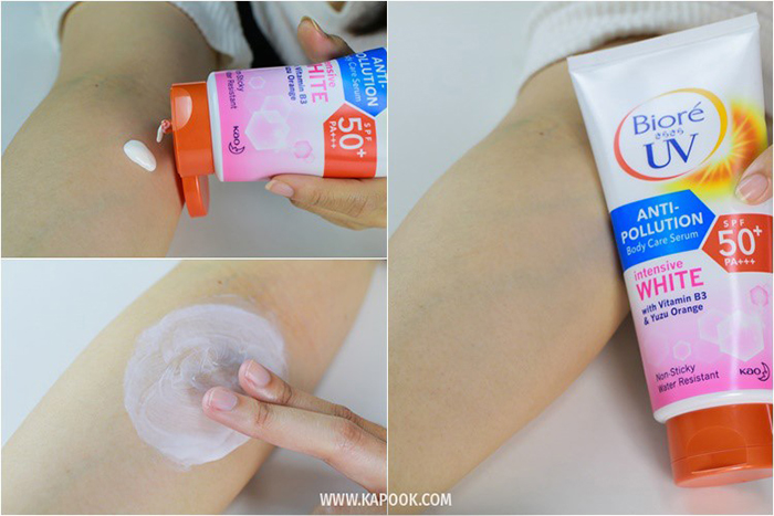 ความบางเบาโลชั่นกันแดดทาตัว Biore