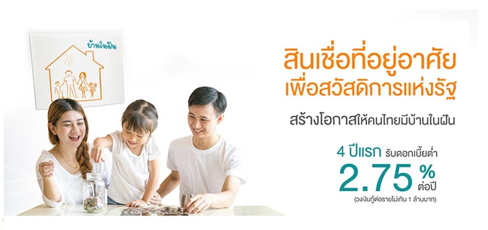 สินเชื่อบ้าน ธอส.
