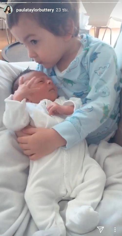 น้องลูก้า น้องเอลล่า ลูก พอลล่า เทเลอร์ 