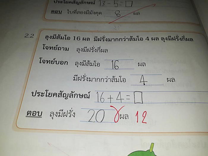 ตรวจการบ้านผิด