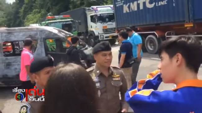 ไฟไหม้รถตู้นักแสดงซีรีส์ดัง 