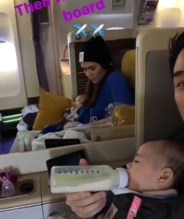 ชมพู่ อารยา อุ้ม น้องสายฟ้า-น้องพายุ