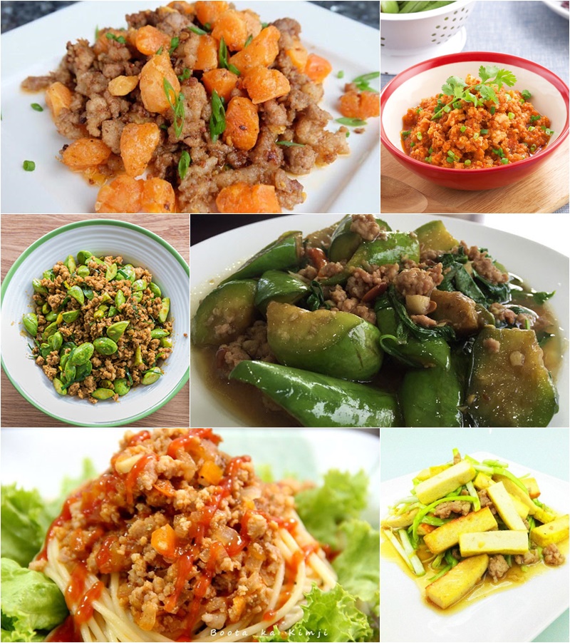 10 สูตรผัดหมูสับ