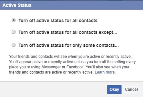 วิธีปิดการแสดงสถานะออนไลน์ใน Facebook Messenger