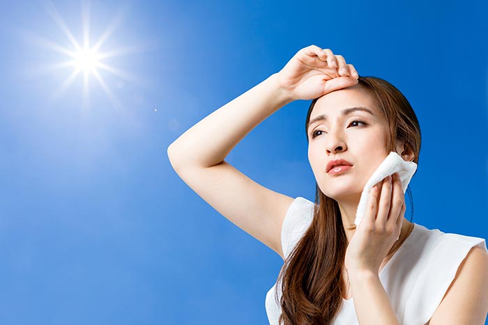 วิธีดูแลผิวหน้าร้อน