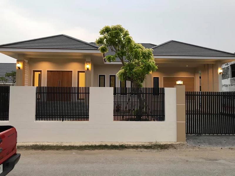 แบบบ้านชั้นเดียว 2 ห้องนอน 3 ห้องน้ำ