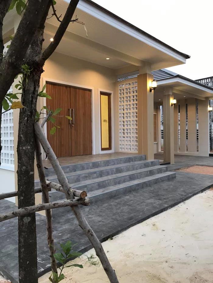 แบบบ้านชั้นเดียว 2 ห้องนอน 3 ห้องน้ำ