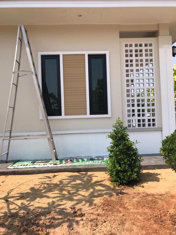 แบบบ้านชั้นเดียว 2 ห้องนอน 3 ห้องน้ำ