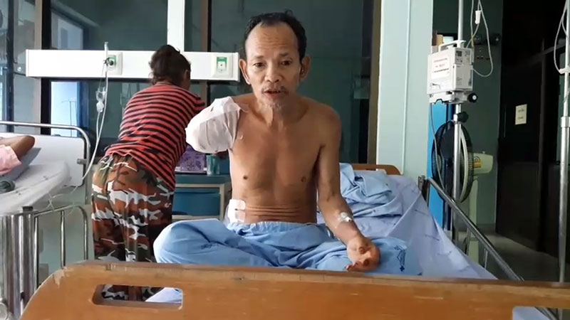 หนุ่มเก็บผักริมถนน