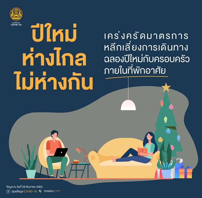 งดเดินทางช่วงปีใหม่ 2564