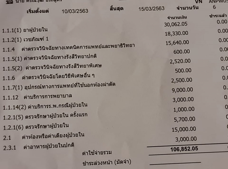 เซียนมวยโชว์ค่ารักษาโควิด