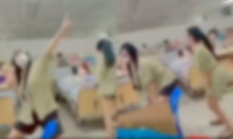 สาวป่วยโควิด เต้นในโรงพยาบาลสนาม