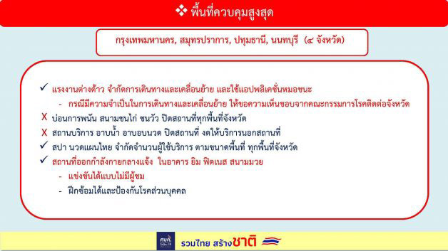 มาตรการผ่อนคลายใหม่