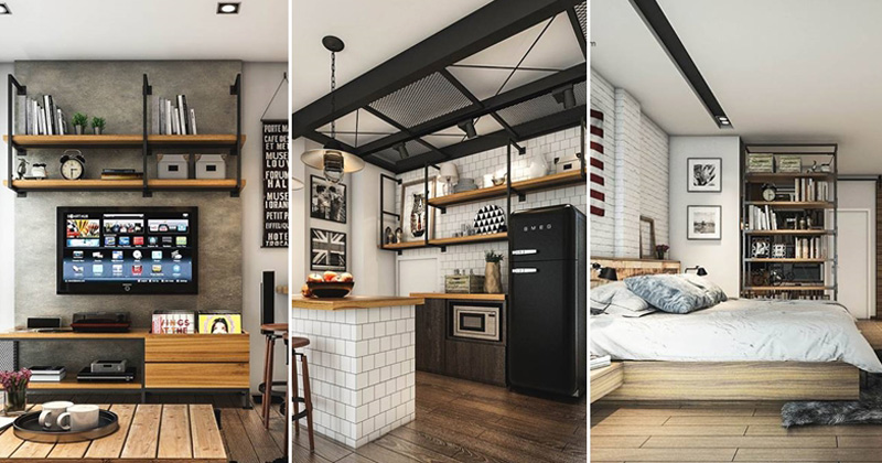 แต่งบ้านทาวน์โฮมสไตล์โมเดิร์นลอฟท์