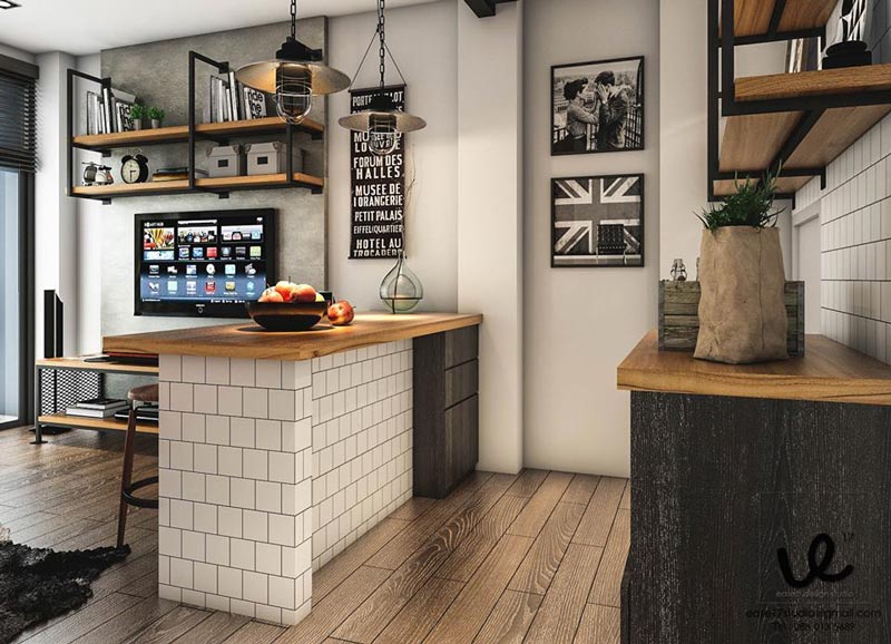 แต่งบ้านทาวน์โฮมสไตล์โมเดิร์นลอฟท์