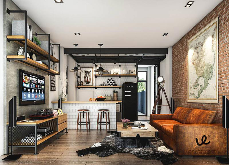 แต่งบ้านทาวน์โฮมสไตล์โมเดิร์นลอฟท์
