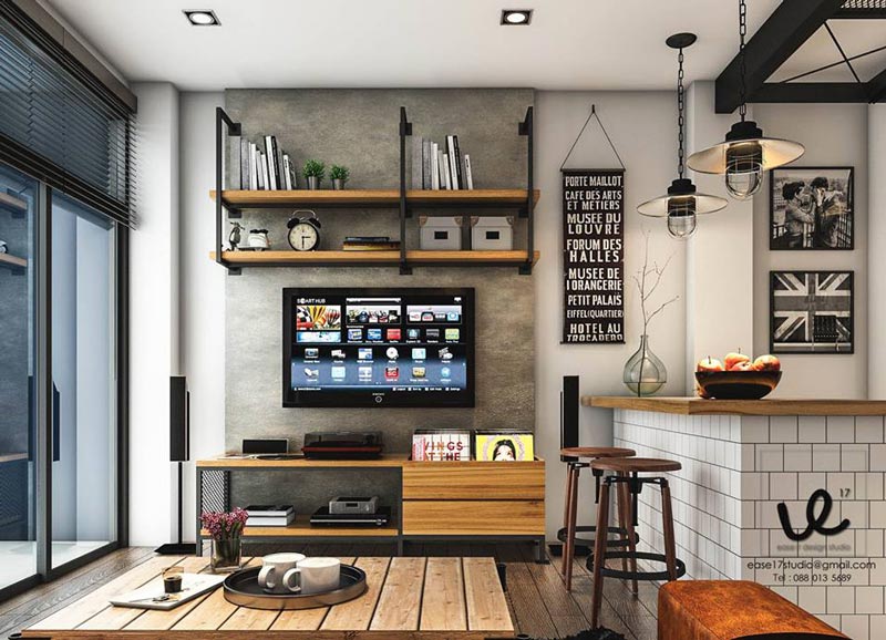 แต่งบ้านทาวน์โฮมสไตล์โมเดิร์นลอฟท์