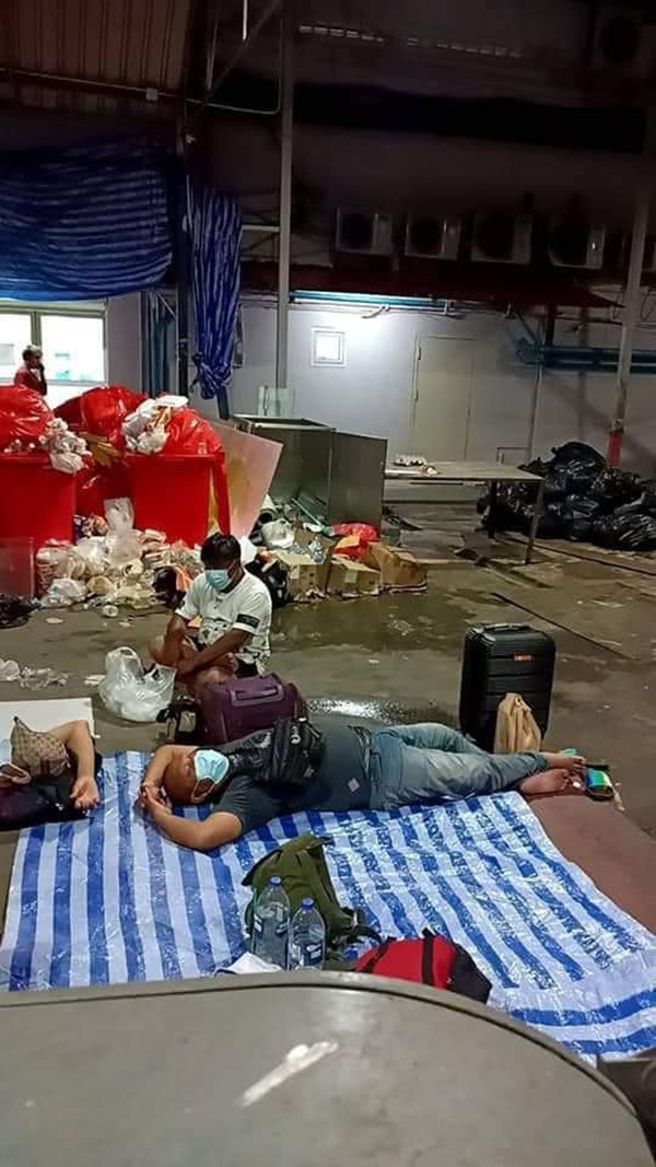 คนไข้โควิดนอนเกลื่อนพื้นข้างถังขยะ