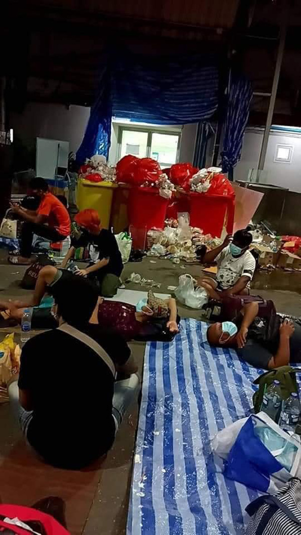 คนไข้โควิดนอนเกลื่อนพื้นข้างถังขยะ