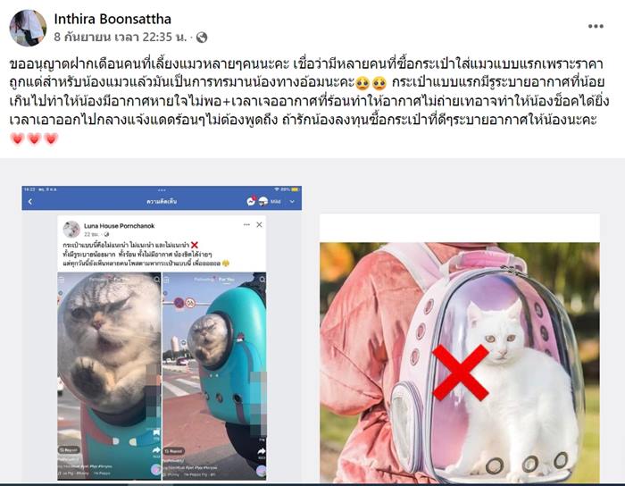 กระเป๋าอวกาศแมว