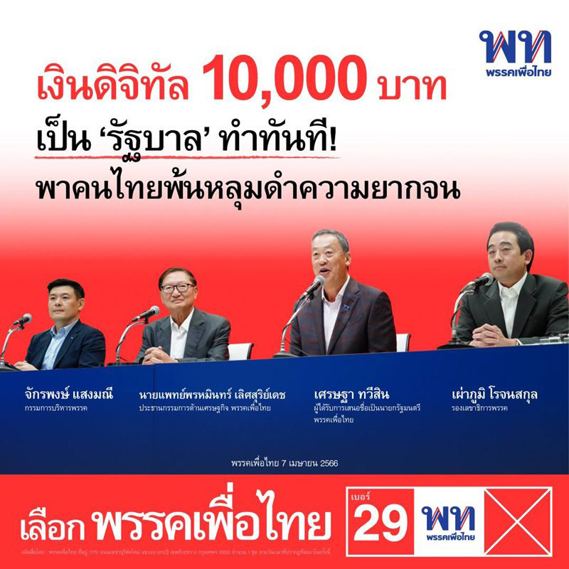 นโยบายเงินดิจิตอลวอลเล็ต 10000 บาท