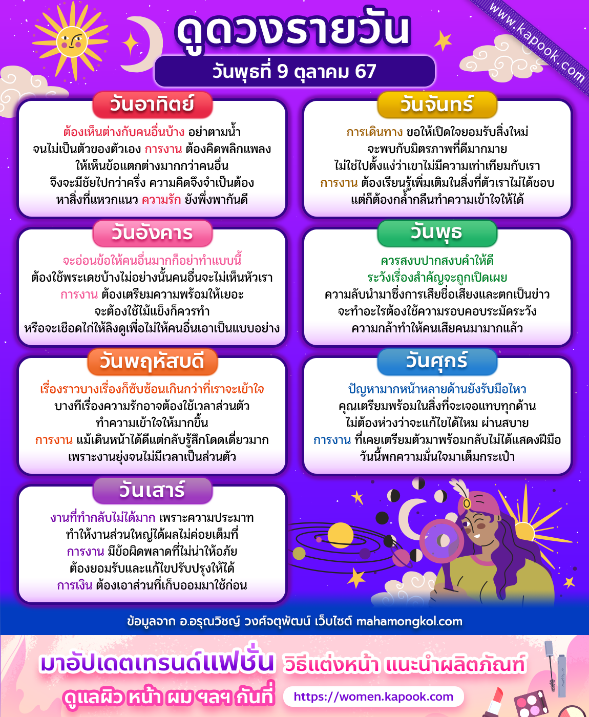 ดูดวงรายวัน