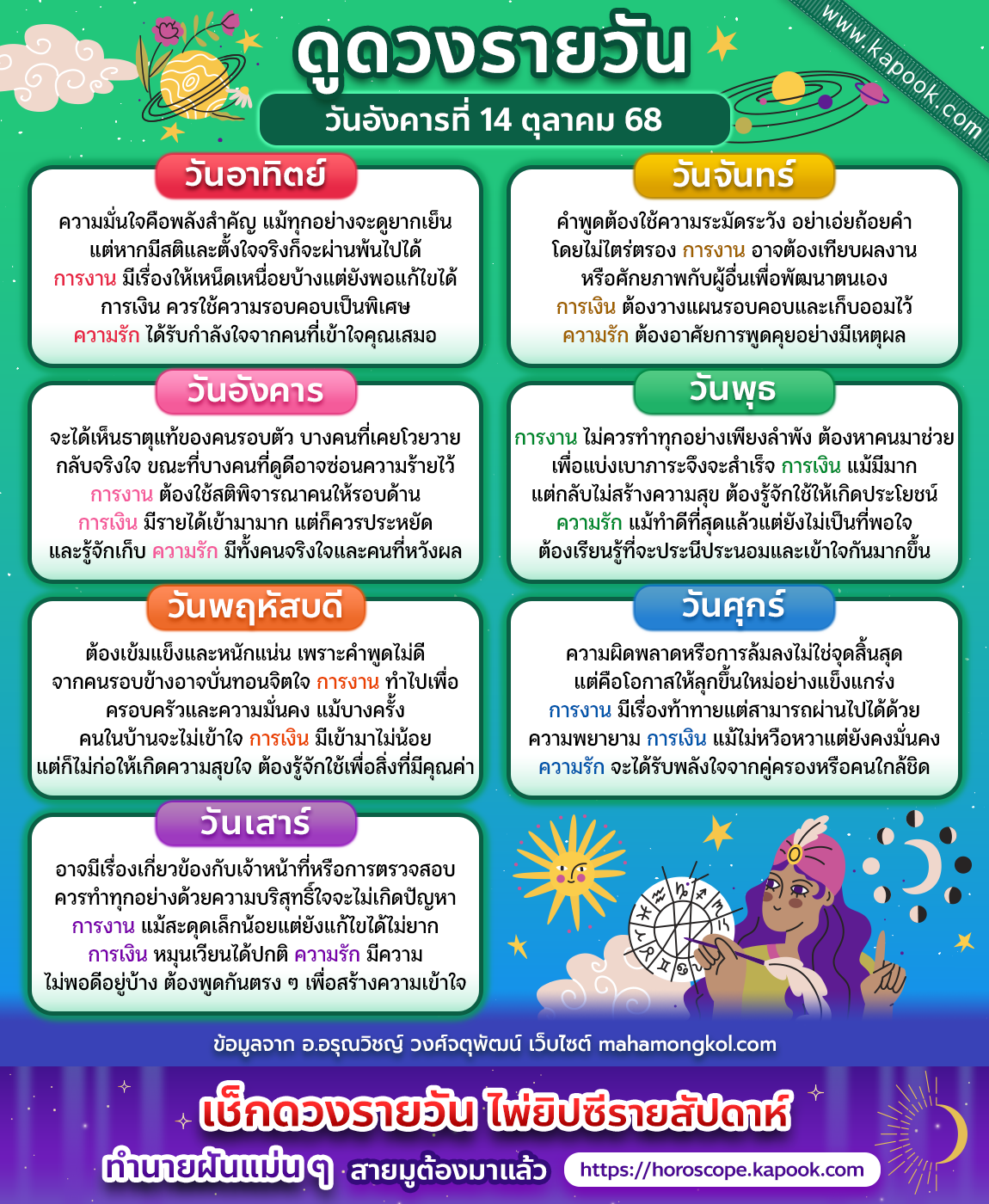 ดูดวงรายวัน