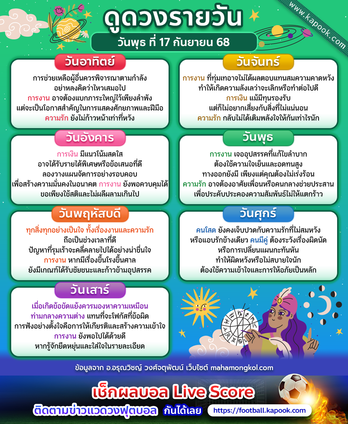 ดูดวงรายวัน