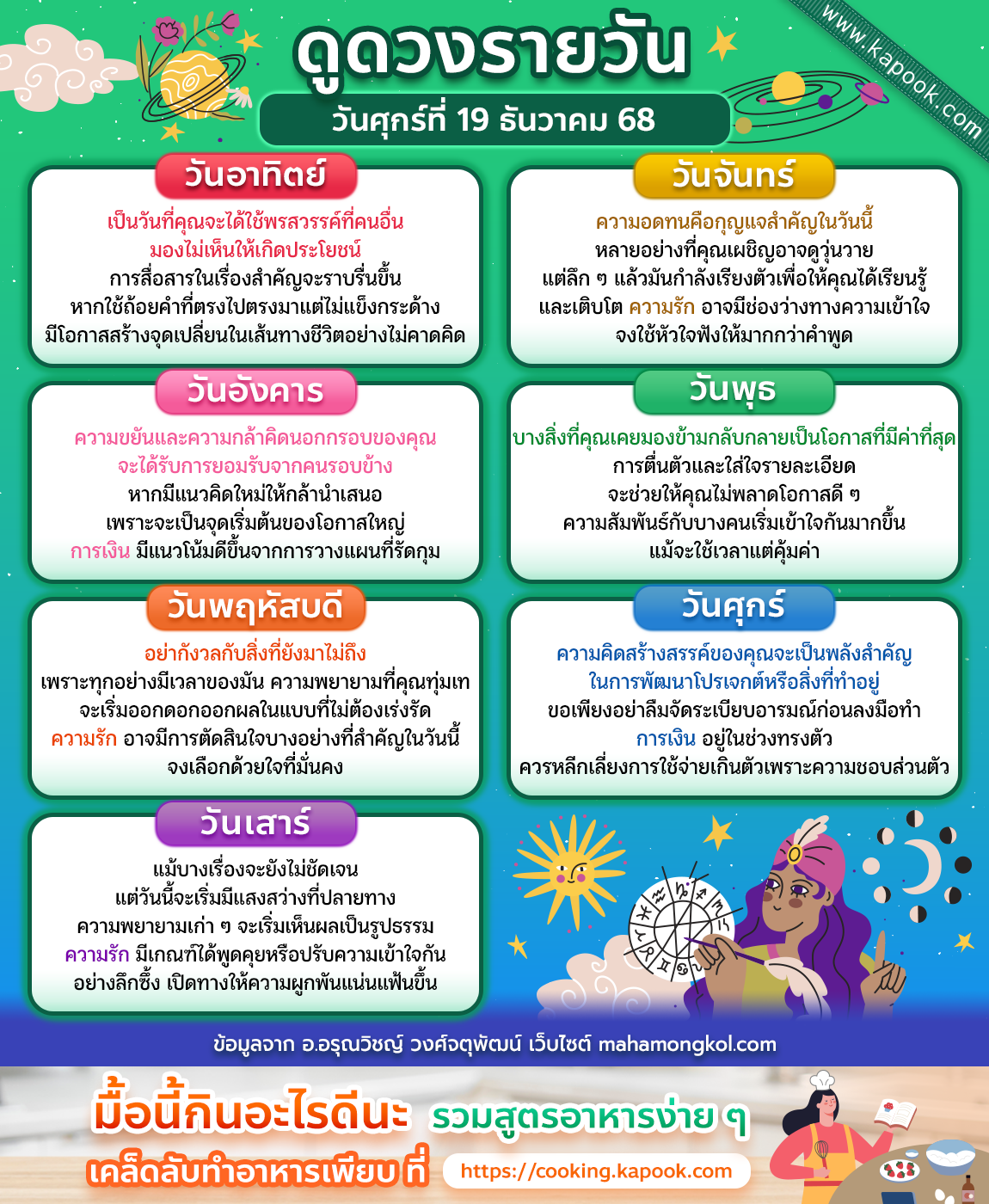 ดูดวงรายวัน