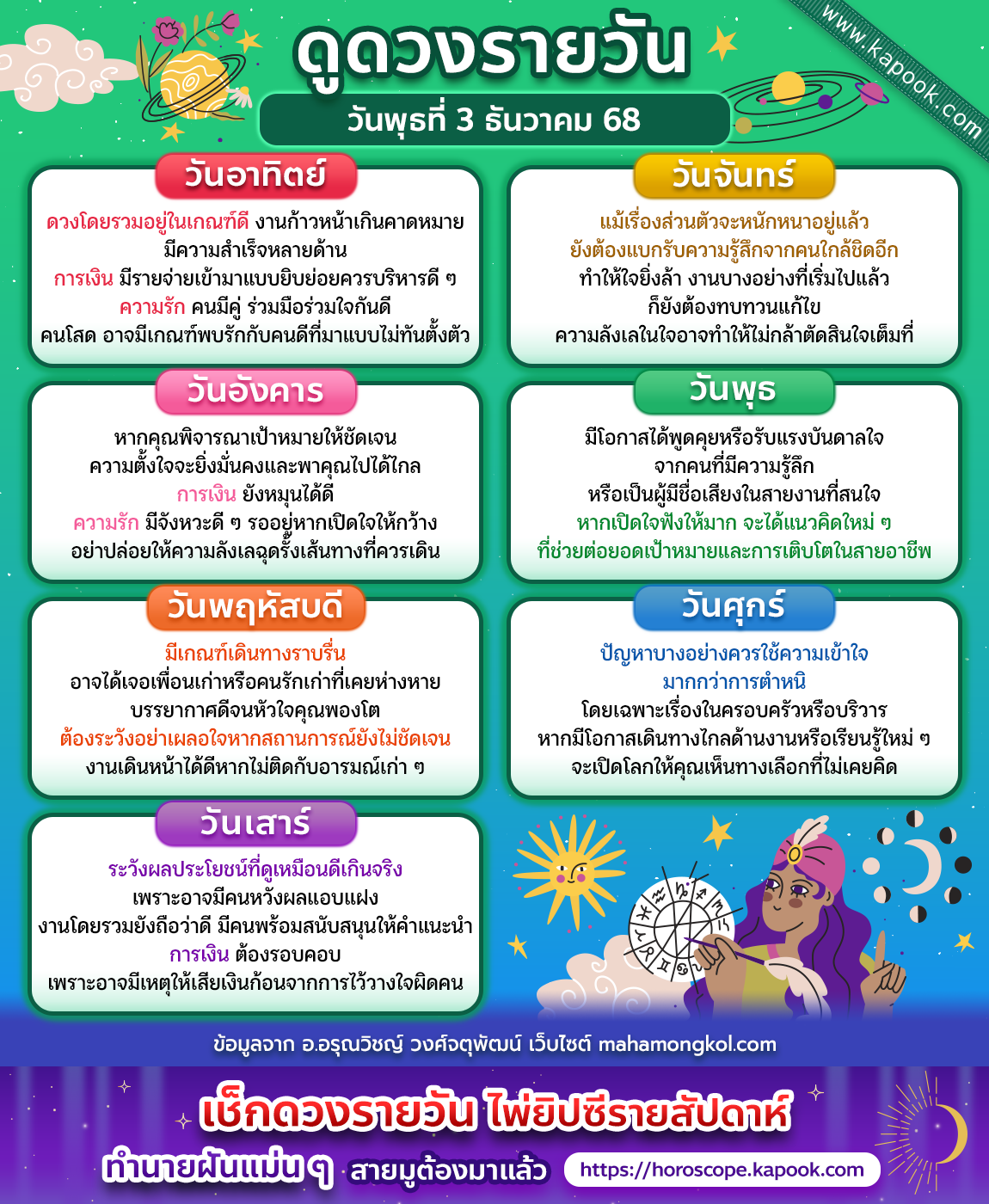 ดูดวงรายวัน