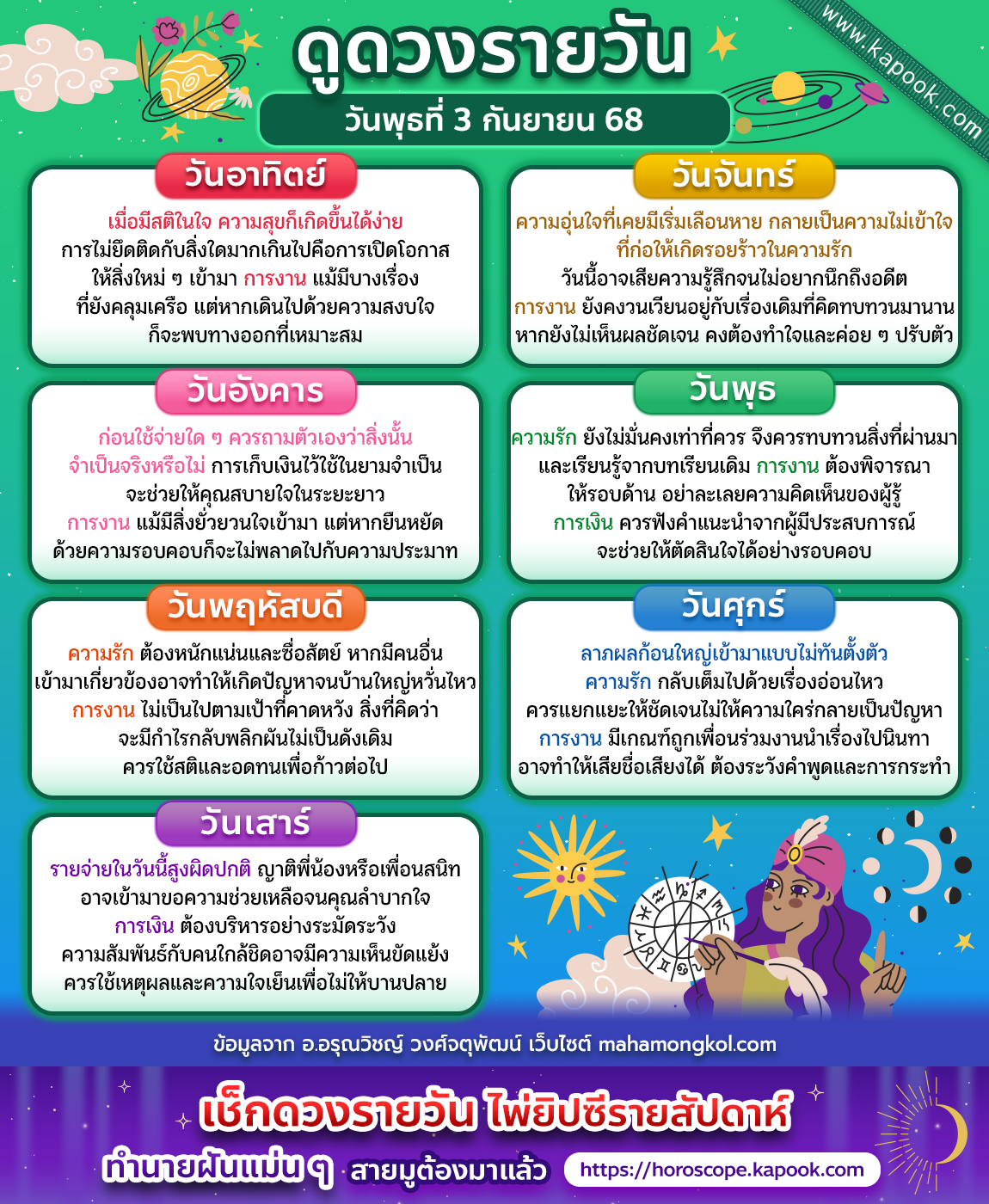 ดูดวงรายวัน