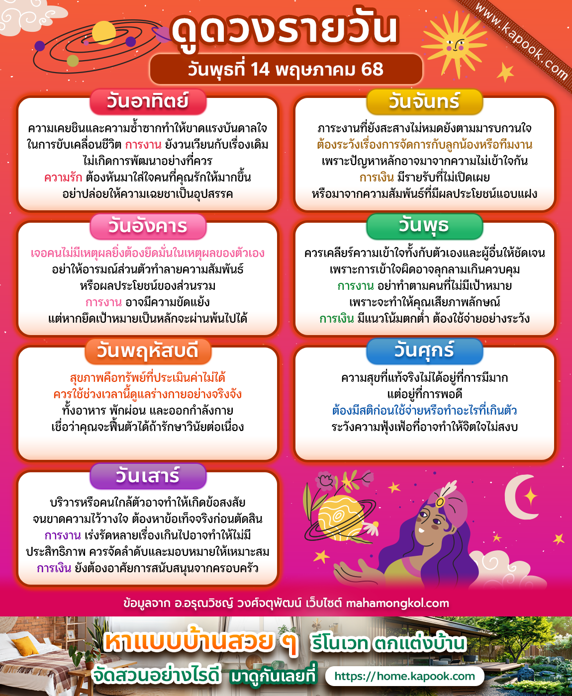 ดูดวงรายวัน