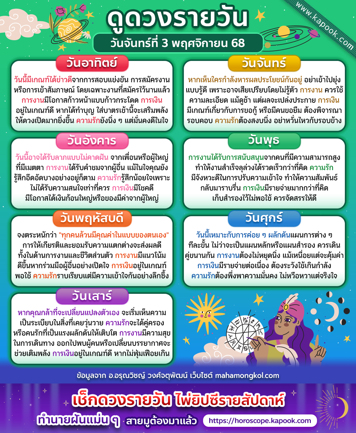 ดูดวงรายวัน